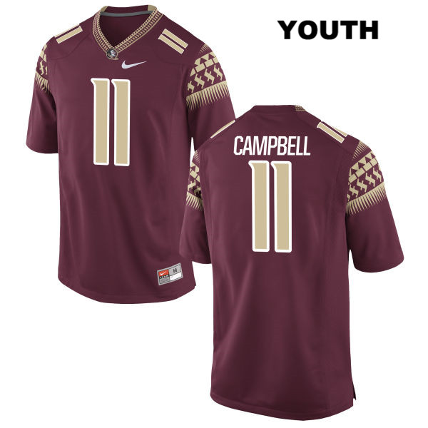Youth NCAA Nike Florida State Seminoles #11 George Campbell College Red Stitched Authentic Football Jersey YXL4269UE